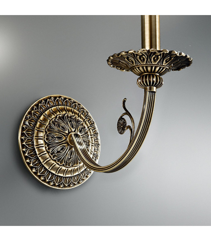 Pisani Candle Wall Lamp Antique Brass-3