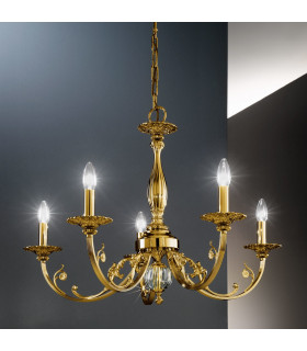 Pisani Multi Arm Chandeliers 5 Light Antique Brass-2