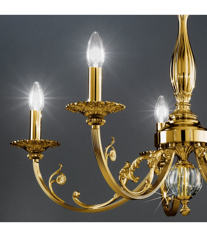 Pisani Multi Arm Chandeliers 5 Light Antique Brass-3