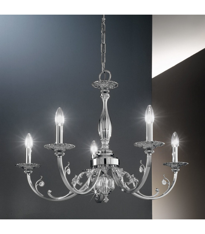 Pisani Multi Arm Chandeliers 5 Light Chrome-2