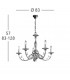 Pisani Multi Arm Chandeliers 5 Light Chrome-4