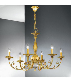Pisani Multi Arm Chandeliers 6 Light French Gold-2