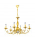 Pisani Multi Arm Chandeliers 6 Light 24 Carat Gold-1