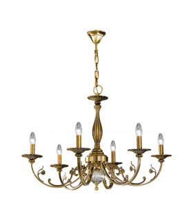 Pisani Multi Arm Chandeliers 6 Light Antique Brass-1