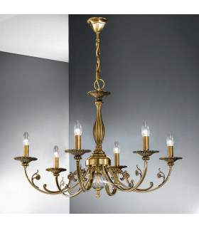 Pisani Multi Arm Chandeliers 6 Light Antique Brass-2