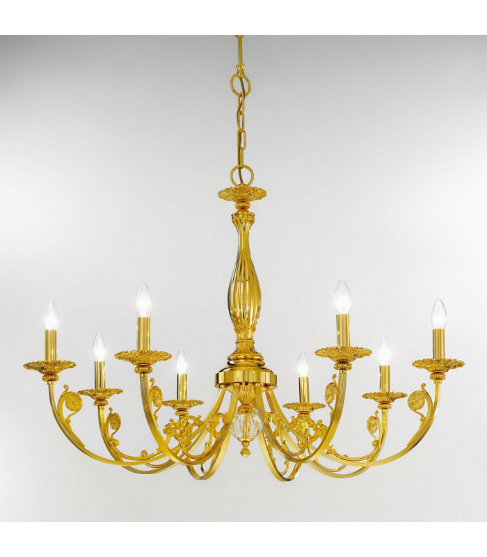 Pisani Multi Arm Chandeliers 8 Light 24 Carat Gold-2