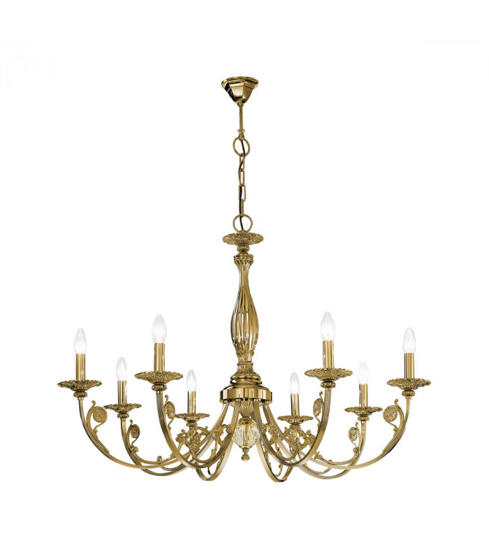Pisani Multi Arm Chandeliers 8 Light Antique Brass-1