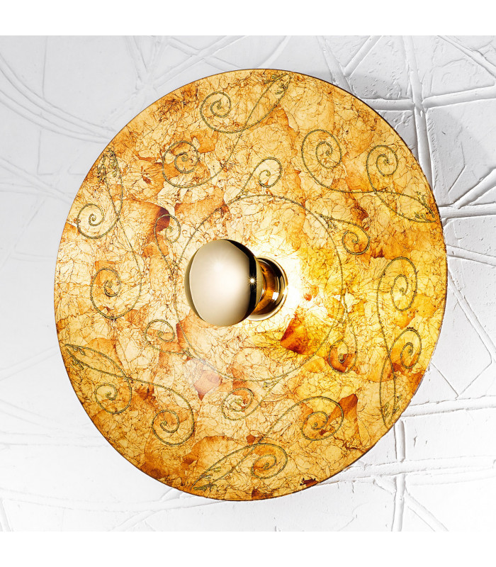 Luna Glass Wall Lamp 24 Carat Gold-1