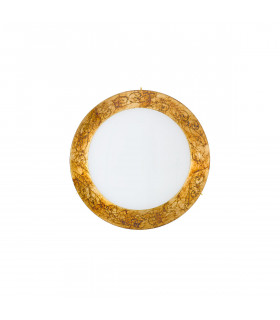 Serena Glass Decorative Flush Ceiling Light 2 Light 24 Carat Gold-1