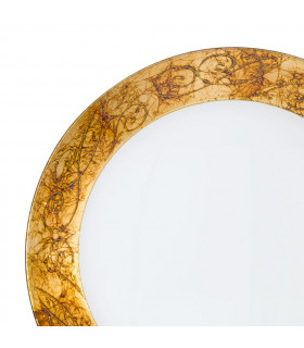 Serena Glass Decorative Flush Ceiling Light 2 Light 24 Carat Gold-2