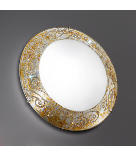 Serena Glass Decorative Flush Ceiling Light 2 Light Chrome-2