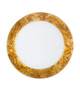 Serena Glass Decorative Flush Ceiling Light 4 Light 24 Carat Gold-1