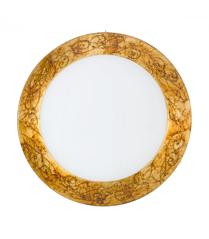 Serena Glass Decorative Flush Ceiling Light 4 Light 24 Carat Gold-1