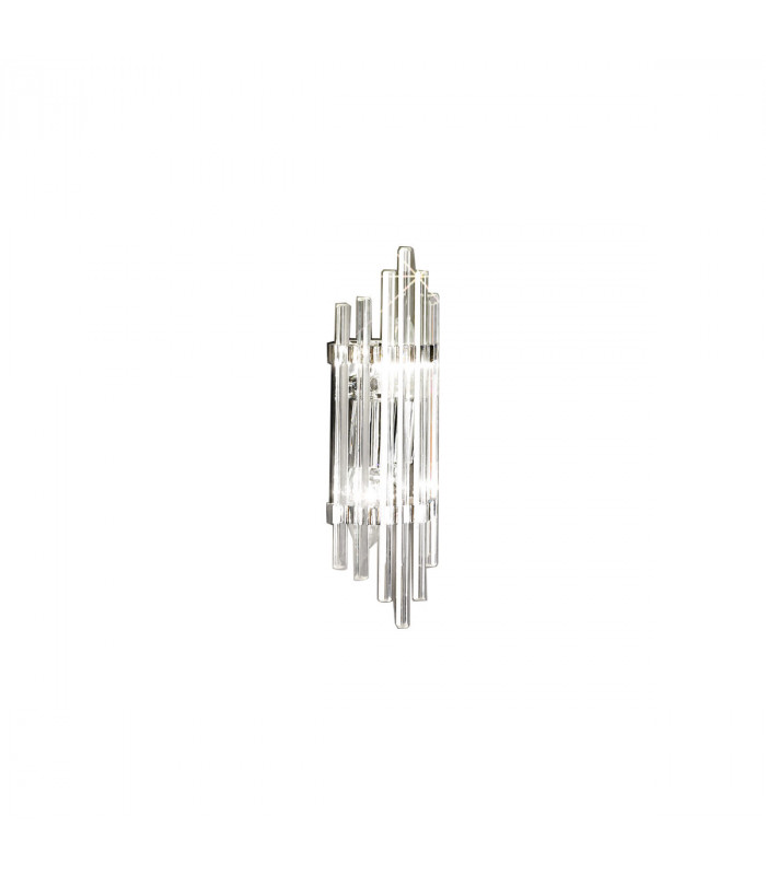 Ontario Glass & Crystal Wall Lamp 2 Light Chrome-1
