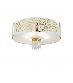 Emozione Glass Cylindrical Ceiling Light 6 Light 24 Carat Gold-1