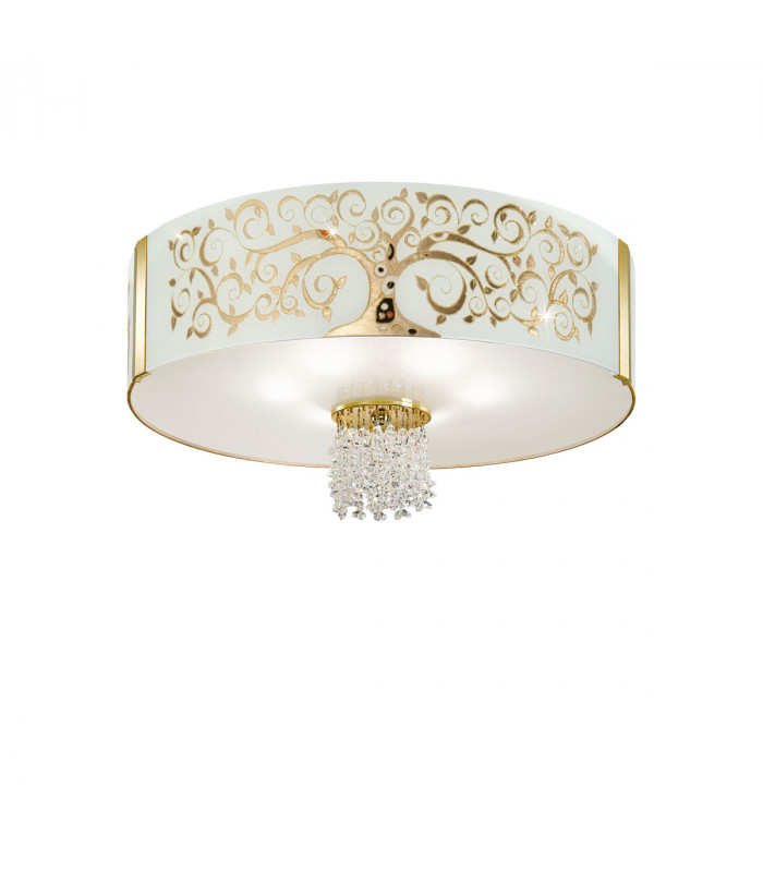 Emozione Glass Cylindrical Ceiling Light 6 Light 24 Carat Gold-1