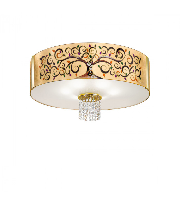 Emozione Glass Cylindrical Ceiling Light 6 Light 24 Carat Gold-1