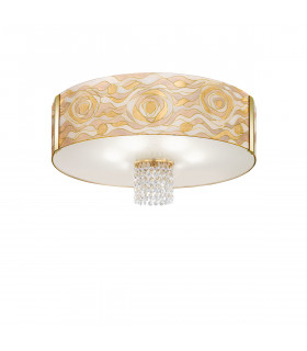 Emozione Glass Cylindrical Ceiling Light 6 Light 24 Carat Gold-1