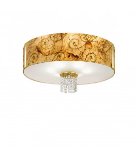Emozione Glass Cylindrical Ceiling Light 6 Light 24 Carat Gold-1