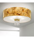 Emozione Glass Cylindrical Ceiling Light 6 Light 24 Carat Gold-2