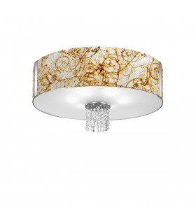 Emozione Glass Cylindrical Ceiling Light 6 Light Chrome-1
