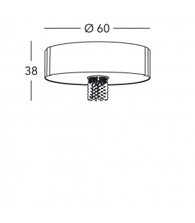 Emozione Glass Cylindrical Ceiling Light 6 Light Chrome-2