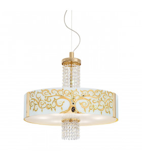 Emozione Glass Cylindrical Pendant Ceiling Light 6 Light 24 Carat Gold-1