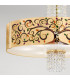 Emozione Glass Cylindrical Pendant Ceiling Light 6 Light 24 Carat Gold-3