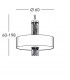 Emozione Glass Cylindrical Pendant Ceiling Light 6 Light 24 Carat Gold-4