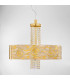 Emozione Glass Cylindrical Pendant Ceiling Light 6 Light 24 Carat Gold-2