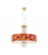 Emozione Glass Cylindrical Pendant Ceiling Light 6 Light 24 Carat Gold-1