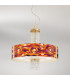 Emozione Glass Cylindrical Pendant Ceiling Light 6 Light 24 Carat Gold-2