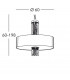 Emozione Glass Cylindrical Pendant Ceiling Light 6 Light 24 Carat Gold-4
