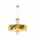 Emozione Glass Cylindrical Pendant Ceiling Light 6 Light 24 Carat Gold-1