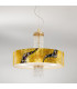 Emozione Glass Cylindrical Pendant Ceiling Light 6 Light 24 Carat Gold-2