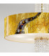 Emozione Glass Cylindrical Pendant Ceiling Light 6 Light 24 Carat Gold-3