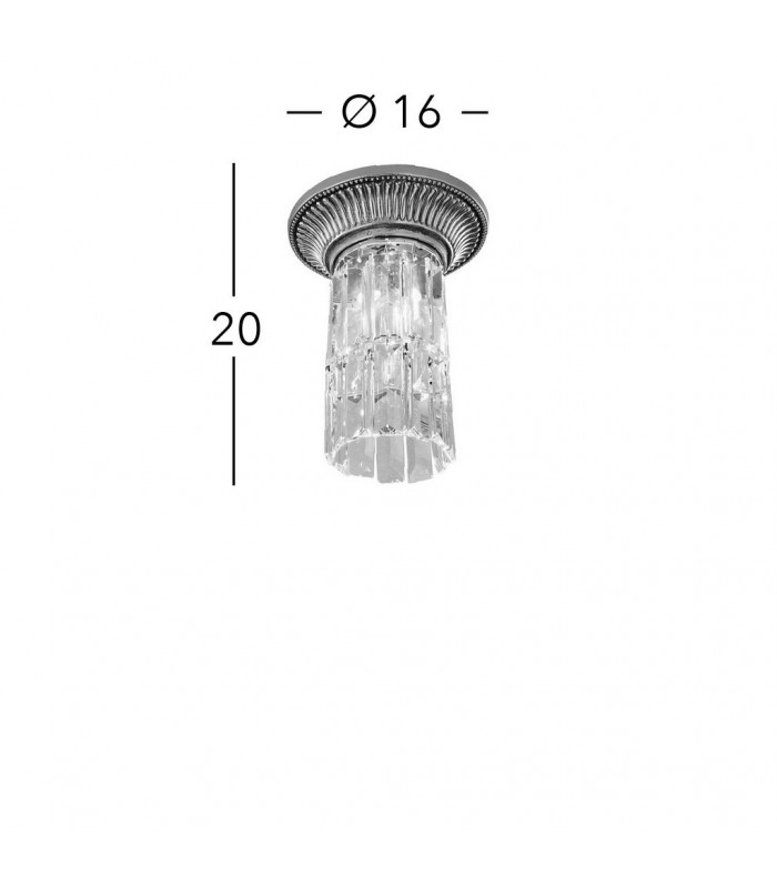 Milord Crystal Ceiling Light Chrome-2