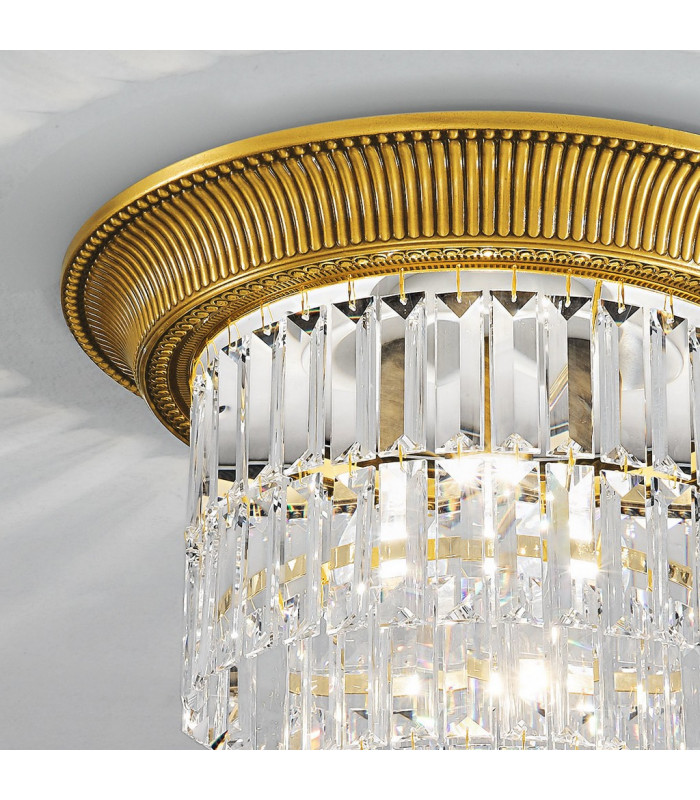 Milord Crystal Ceiling Light 4 Light French Gold-3