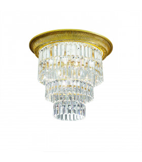 Milord Crystal Ceiling Light 4 Light 24 Carat Gold-1