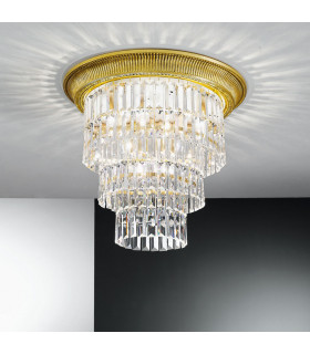 Milord Crystal Ceiling Light 4 Light 24 Carat Gold-2