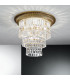 Milord Crystal Ceiling Light 4 Light Antique Brass-2