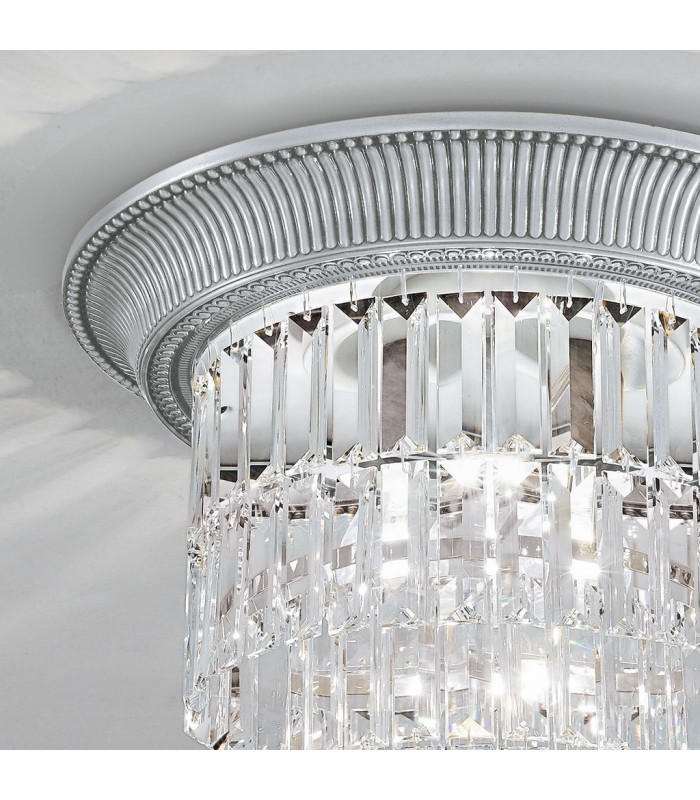 Milord Crystal Ceiling Light 4 Light Chrome-3