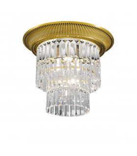 Milord Crystal Ceiling Light 4 Light 24 Carat Gold-1