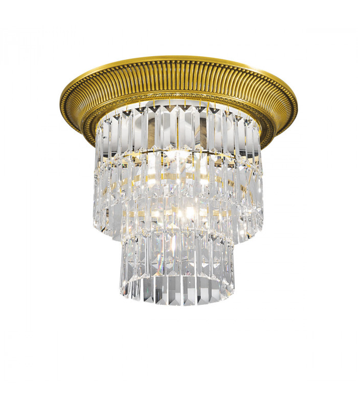 Milord Crystal Ceiling Light 4 Light 24 Carat Gold-1