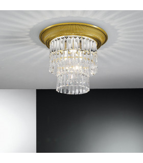 Milord Crystal Ceiling Light 4 Light 24 Carat Gold-2