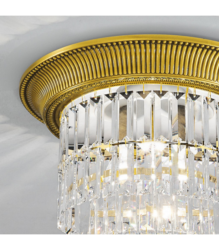 Milord Crystal Ceiling Light 4 Light 24 Carat Gold-3