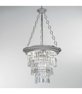 Milord Crystal Crystal Chandeliers 4 Light Chrome-2