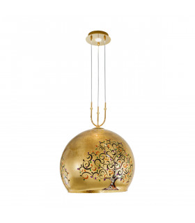 Luna Glass Dome Pendant Ceiling Light 2 Light 24 Carat Gold-1