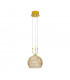 Luna Glass Dome Pendant Ceiling Light 2 Light 24 Carat Gold-1