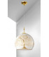 Luna Glass Dome Pendant Ceiling Light 24 Carat Gold-1